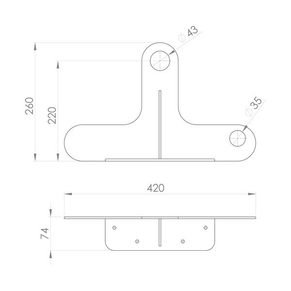 Suport pentru chiuvetă negru suspendat din oțel 42x7 cm Tetris – Sapho-image-4