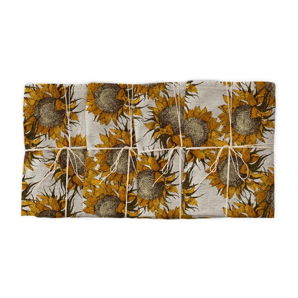 Set 4 șervețele textile Really Nice Things Sunflower, lățime 40 cm