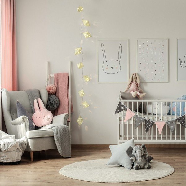 Ghirlandă luminoasă cu LED DecoKing Triangles, lungime 1,65 m, 10 beculețe-image-2