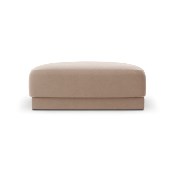 Taburet bej cu tapițerie din catifea Miley  – Micadoni Home-image-3