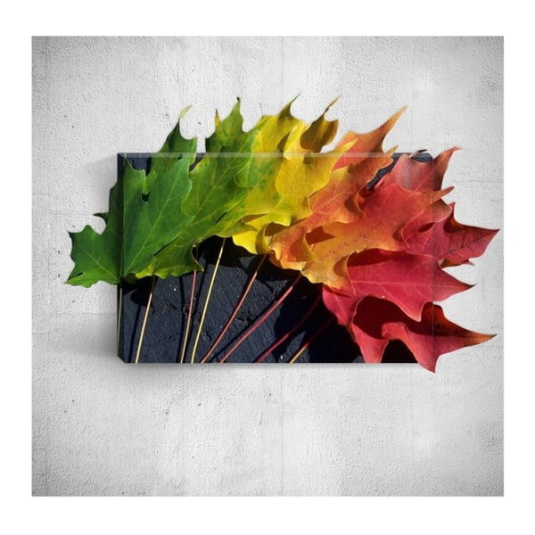 Tablou de perete 3D Mosticx Colourful Autumn Leafes, 40 x 60 cm