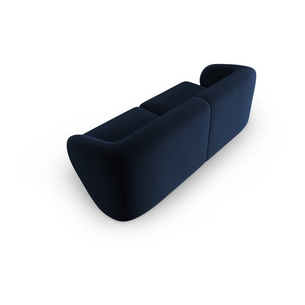 Canapea albastră cu tapițerie din catifea 188 cm Paolo – Milo Casa-image-3