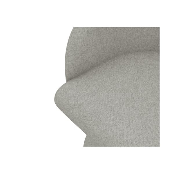 Scaun de sufragerie gri deschis tapițat Kanoa – Makamii-image-4