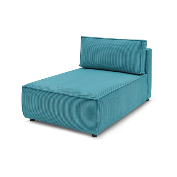 Modul pentru canapea albastru cu tapițerie din catifea reiată  (cu colț variabil) Nihad modular – Bobochic Paris