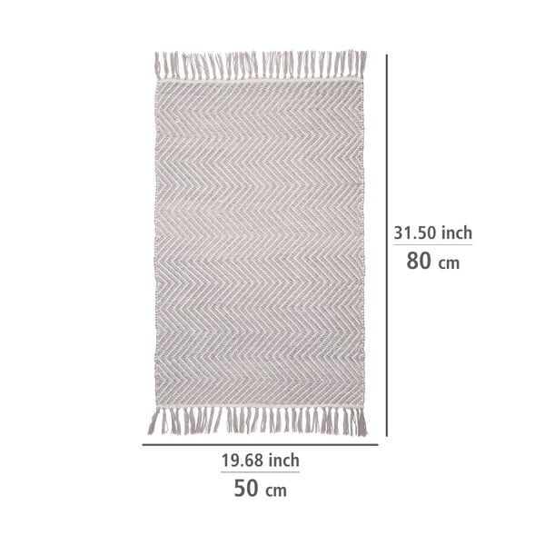 Covoraș baie din plastic reciclat Wenko Gata, 50 x 80 cm, gri-image-3