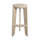 Scaun de bar în culoare naturală din lemn de stejar (înălțime șezut 75 cm) Eli – Blomus