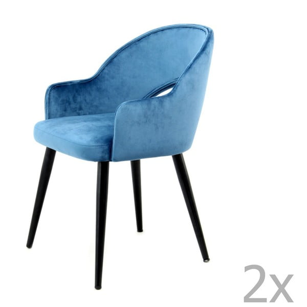 Set 2 scaune 360 Living Veit, albastru
