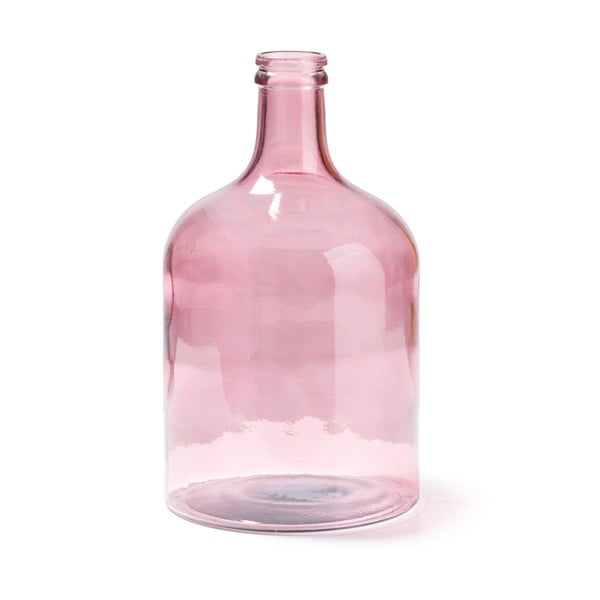 Vază din sticlă La Forma Semplice, înălțime 43 cm, roz