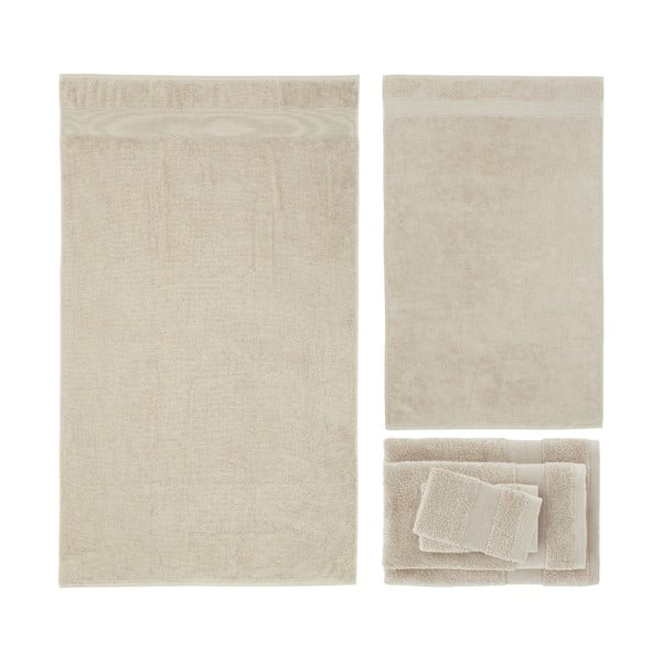 Prosoape de baie bej 6 buc. din bumbac din frotir Anti-Bacterial – Catherine Lansfield-image-2