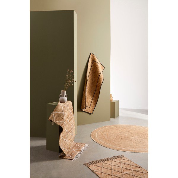 Covor alb/în culoare naturală țesut manual din iută 70x140 cm Shaila – Bizzotto-image-2