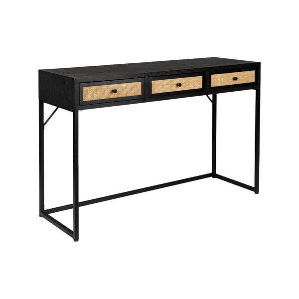 Masă consolă neagră 40x120 cm Guuji – White Label-image-2