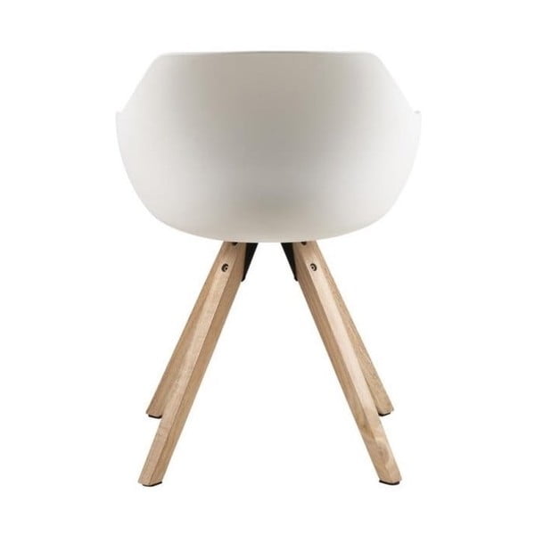 Scaune de dining albe/gri cu cotiere 2 buc. tapițate Tina – Actona-image-3