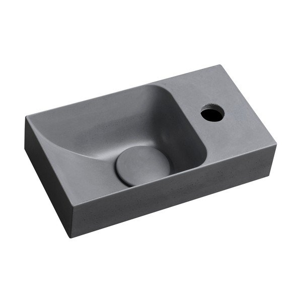 Chiuvetă mică pentru WC gri din beton 31x17 cm Piccolino – Sapho