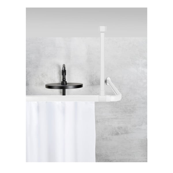 Suport de tavan pentru perdea de duș alb Era – Wenko-image-1