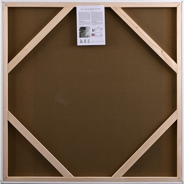 Tablou cu detalii pictate manual 102x102 cm Confidential Green – Malerifabrikken-image-3