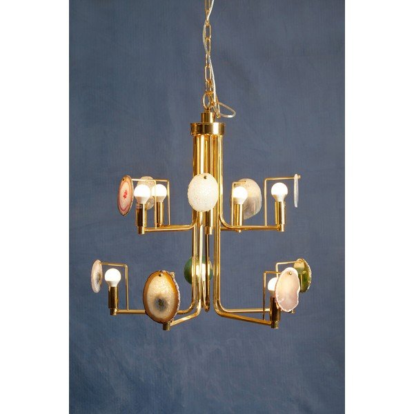 Lustră aurie din metal Glamour – Premier Housewares-image-1