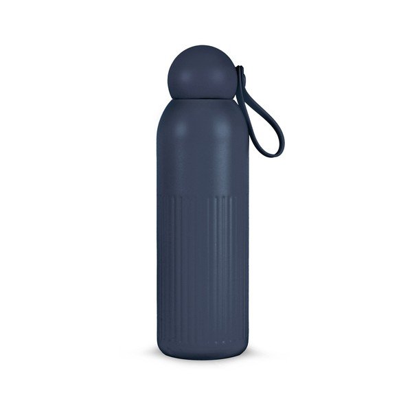 Sticlă termică albastră cu pai din oțel inoxidabil 500 ml Tekla – Sagaform