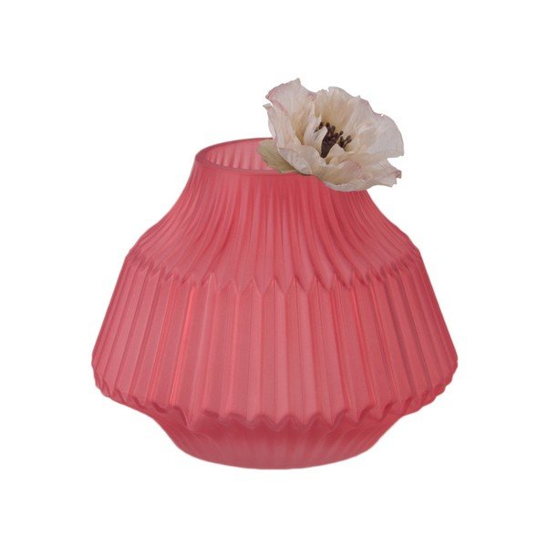 Vază din sticlă PT LIVING, Ø 16 cm, roz-image-1