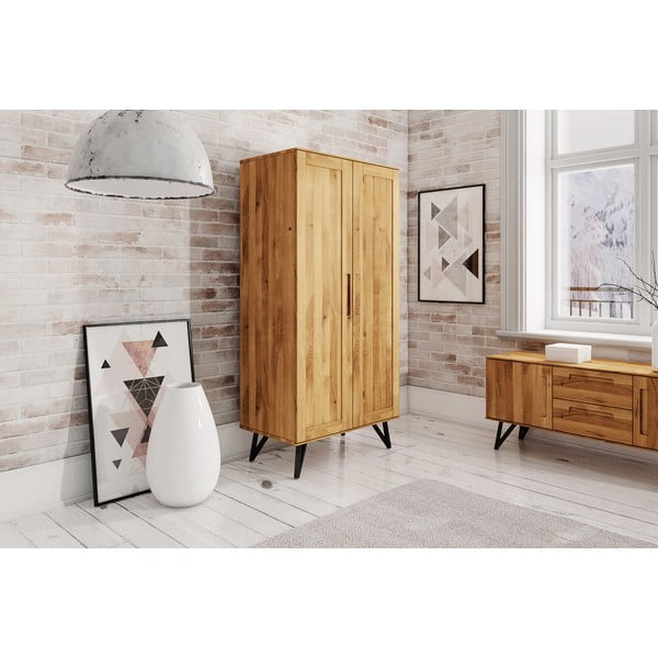 Șifonier din lemn de stejar 91x185 cm Golo - The Beds-image-4