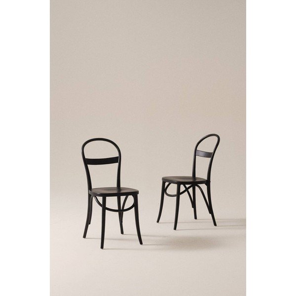 Scaune de dining negre 2 buc. din lemn de mesteacăn Rippats – Jotex-image-1