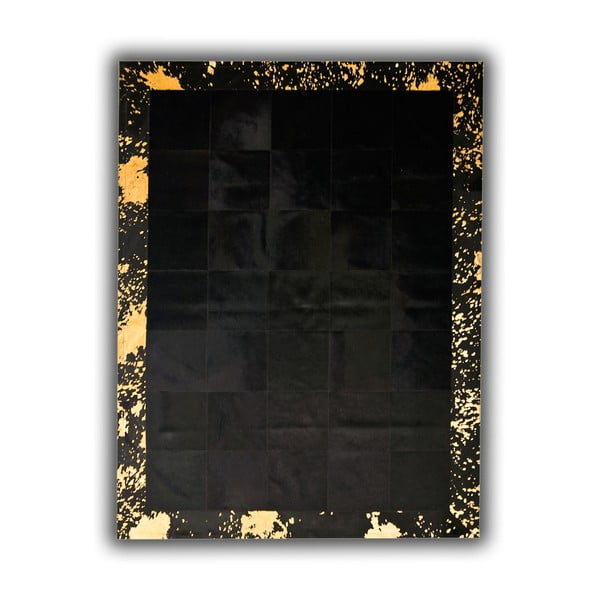 Covor din piele cu detalii aurii Pipsa Dicecio, 180 x 120 cm