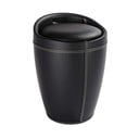 Coș de rufe taburet Wenko Linen Look, 20 l, negru