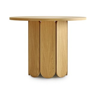 Masă dining cu aspect de lemn de stejar Woodman Soft, ø 98 cm