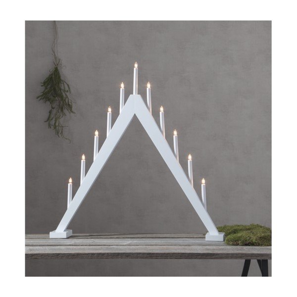 Sfeșnic cu LED pentru Crăciun Star Trading Trill, alb, înălțime 79 cm-image-1