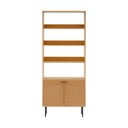 Bibliotecă în culoare naturală cu aspect de lemn de stejar 80x200 cm Kyoto – House Nordic