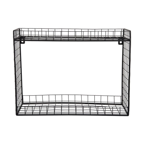 Raft negru etajat din oțel 40 cm Reja – PT LIVING