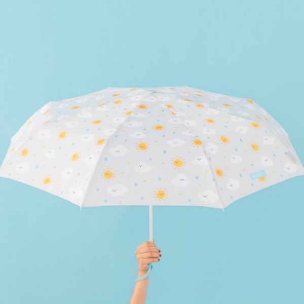 Umbrelă Mr. Wonderful Cloudy, lățime 108 cm, gri