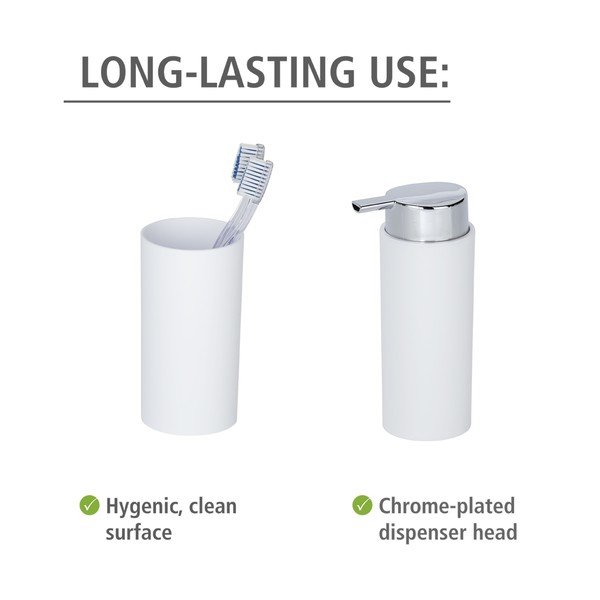 Set de accesorii de baie alb din plastic Calvo – Wenko-image-4