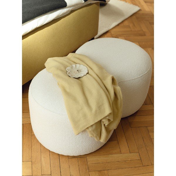 Puf bej cu tapițerie din țesătură bouclé Umbo – noo.ma-image-2