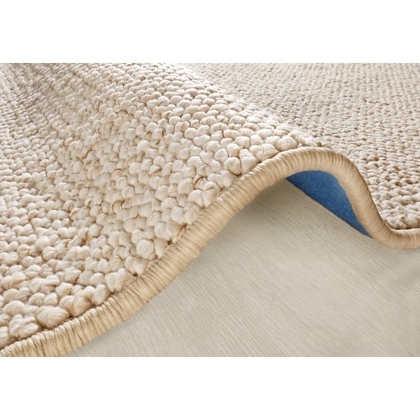 Covor crem rotund ø 133 cm Wolly – BT Carpet-image-3