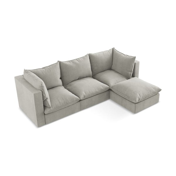 Colțar gri deschis (cu colț pe partea dreaptă/cu șezlong) Manao – Makamii-image-2