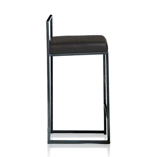 Scaun de bar negru din imitație de piele (înălțime șezut 65 cm) Dodo – Tomasucci-image-2