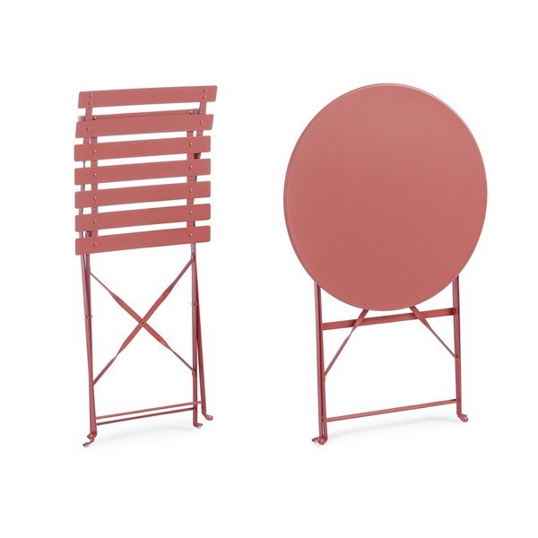 Set de dining pentru grădină teracotă din oțel pentru 2 persoane Austin – Bizzotto-image-3