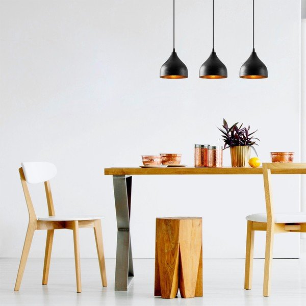 Lustră neagră cu abajur din metal Tattoo – Opviq lights-image-1