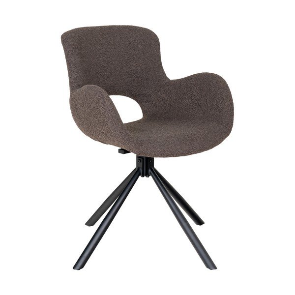 Set de scaune de sufragerie maro cu cotiere 2 buc. tapițat Amorim – House Nordic-image-3