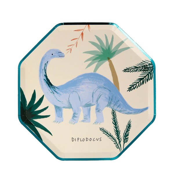 Tăvi de unică folosință 8 buc. din hârtie Dinosaur Kingdom – Meri Meri-image-1