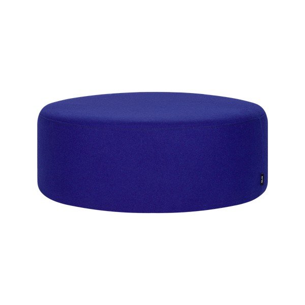 Puf albastru cu tapițerie din lână Folk – noo.ma