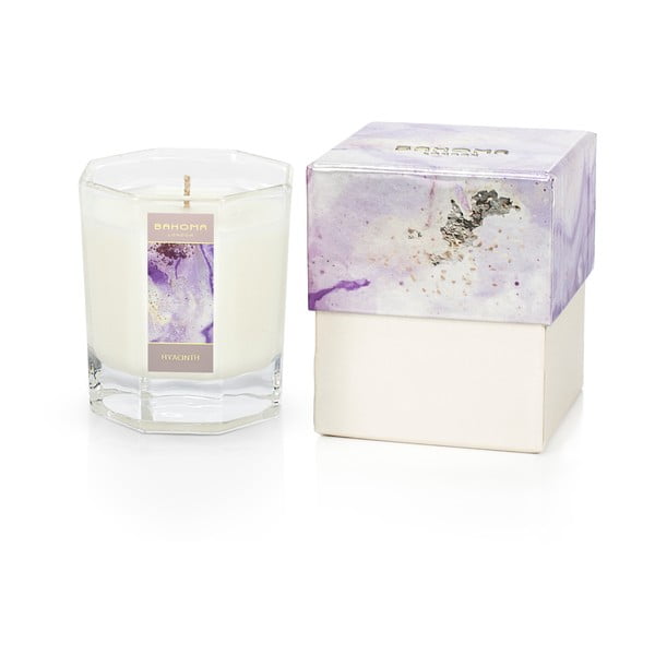 Lumânare parfumată în cutie cu aromă de zambile și iasomie Bahoma London Octagonal Candle in Rigid Box