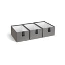 Cutii de depozitare gri 3 buc. din carton 20,5x29,5x14,5 cm Aston Paper Laminate – Bigso