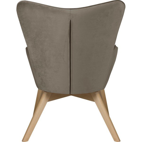 Fotoliu maro deschis cu tapițerie din catifea Niko – Ropez-image-4