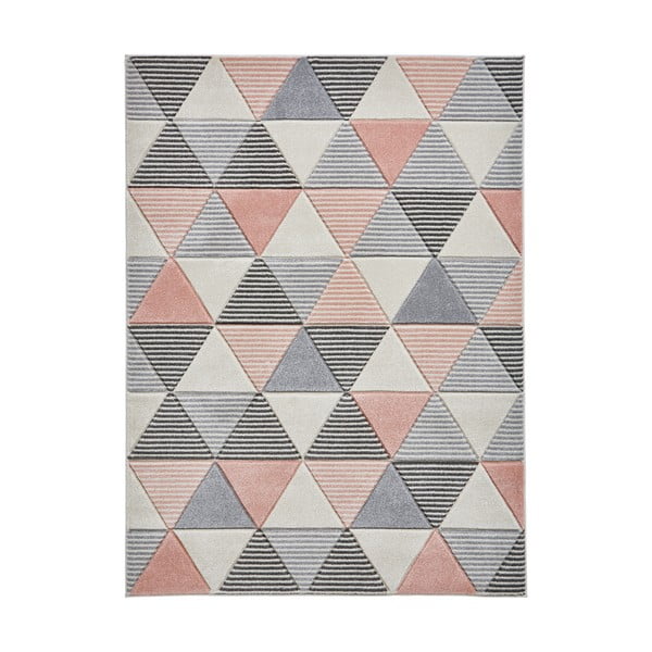 Covor Think Rugs Matrix, 120 x 170 cm, gri roz