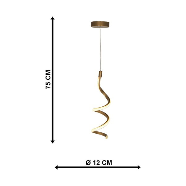 Lustră bronz LED din metal ø 12 cm Hilton – Squid Lighting-image-3