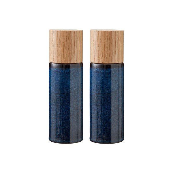 Set de râșnițe de sare și piper albastru închis 2 buc. din ceramică Gastro Blue – Bitz