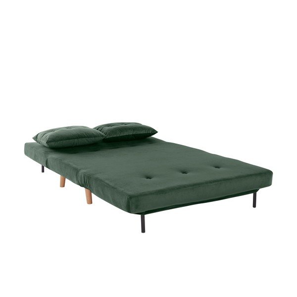 Canapea verde cu tapițerie din catifea 125 cm Magalli - Støraa-image-4