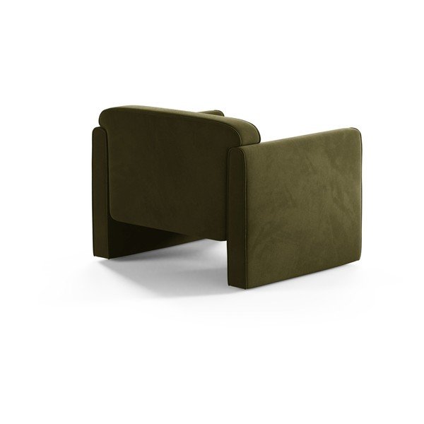 Fotoliu verde cu tapițerie din catifea Abby – Micadoni -image-2