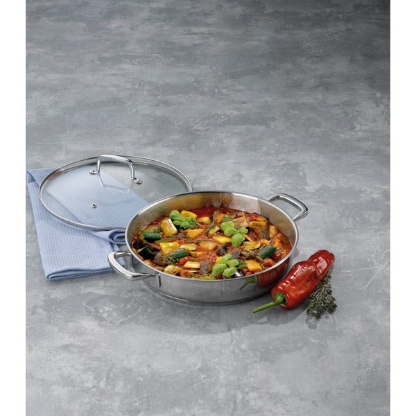 Tigaie pentru servire din inox cu capac Kela Flavoria, ø 28 cm-image-1